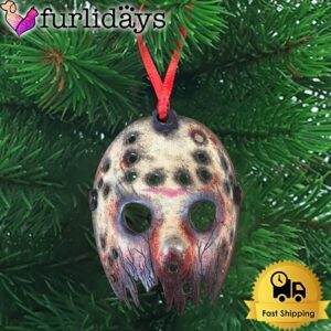 Jason Voorhees Half Mask Wooden Ornament