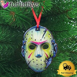 Jason Voorhees Killer Mask Wooden Ornament