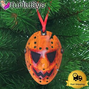 Jason Voorhees Mask Wooden Ornament 02