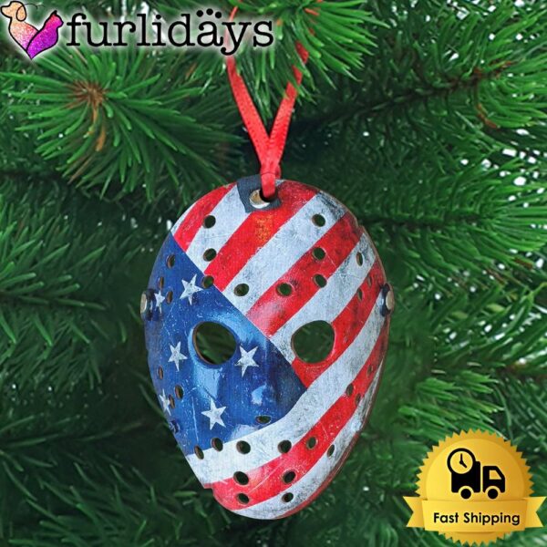 Jason Voorhees Mask Wooden Ornament 03