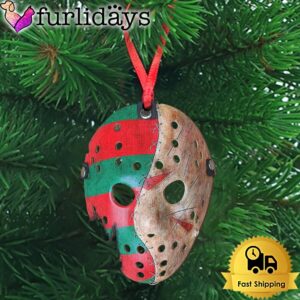 Jason Voorhees Mask Wooden Ornament 04