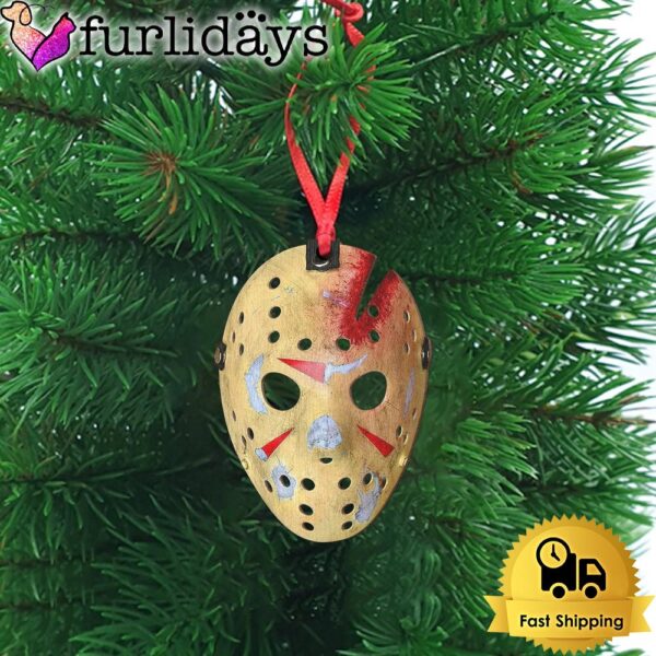 Jason Voorhees Mask Wooden Ornament 05