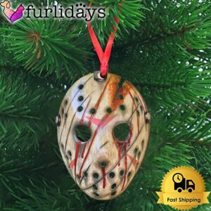 Jason Voorhees Mask Wooden Ornament 07