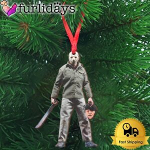 Killer Holding Head Wooden Ornament