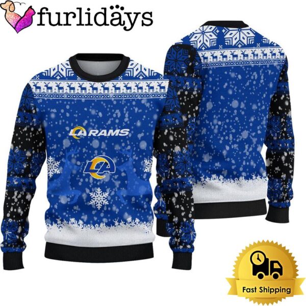 Los Angeles Rams Reindeer Football Ugly Christmas Sweater