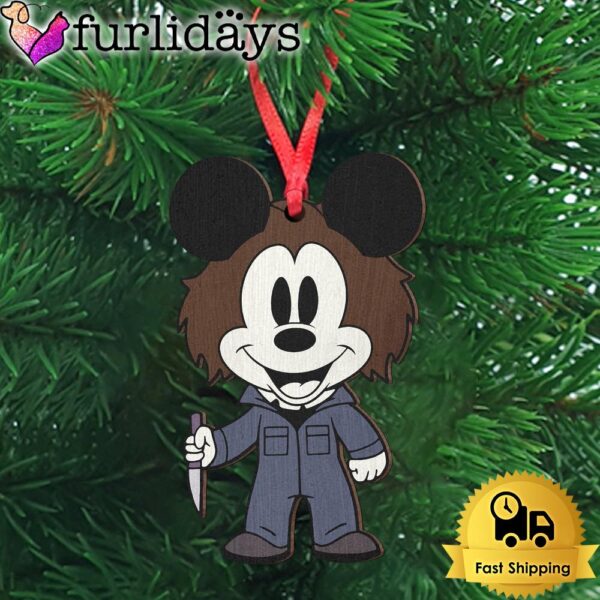 Michael Mouse Wooden Ornament