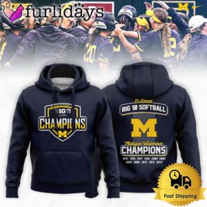 Michigan Wolverines 2024 Big Ten Softball Conference Tournament Champions Locker Room Hoodie