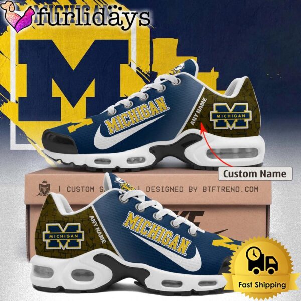 Michigan Wolverines Logo Air Max Plus Shoes