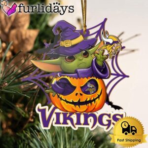 Minnesota Vikings Baby Yoda Pumpkin Halloween…