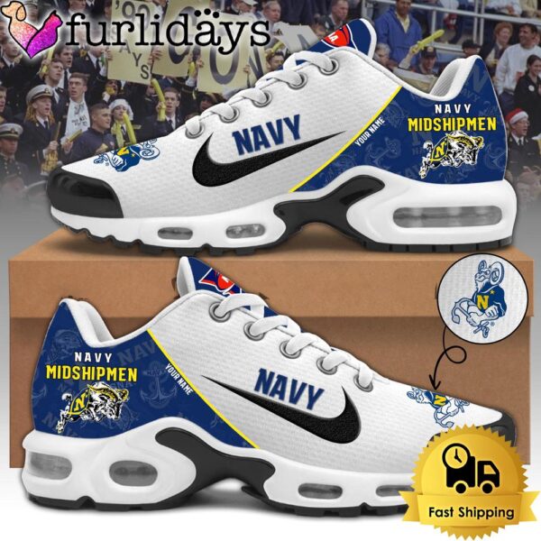 Navy Midshipmen Football Mascot Symbol Custom Air Max Plus Shoes