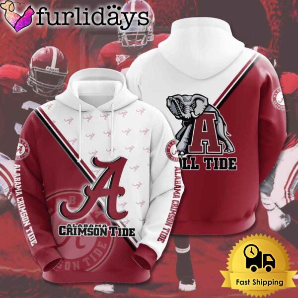 NCAA Alabama Crimson Tide Mascot 3D Hoodie