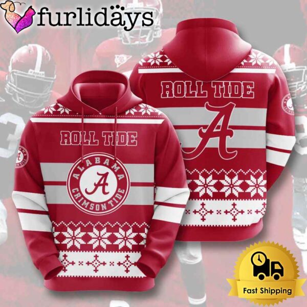 NCAA Alabama Crimson Tide Usa Christmas 3D Hoodie