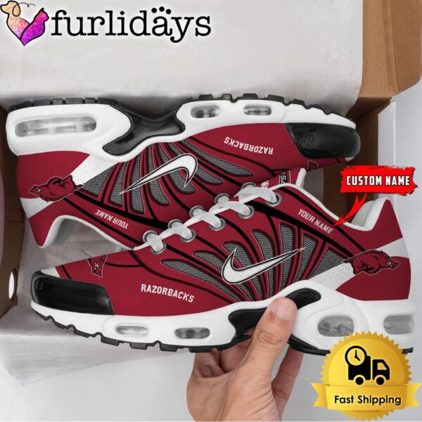 NCAA Arkansas Razorbacks Sport Football Logo Custom Air Max Plus Shoes