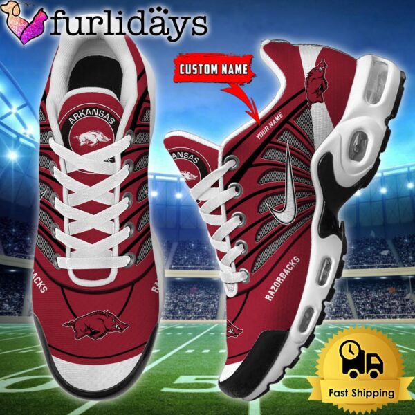 NCAA Arkansas Razorbacks Sport Football Logo Custom Air Max Plus Shoes