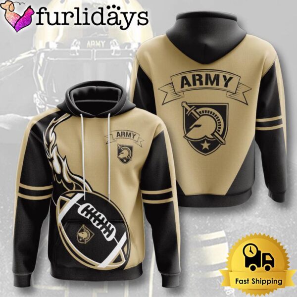 NCAA Army Black Knights Usa Football Logo 3D Hoodie