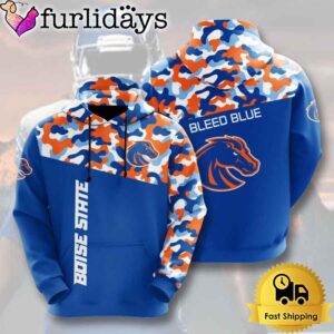 NCAA Boise State Broncos Usa Camo 3D Hoodie