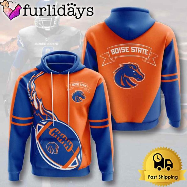 NCAA Boise State Broncos Usa Football Logo 3D Hoodie