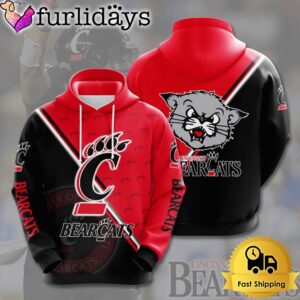 NCAA Cincinnati Bearcats Football Mascot Logo 3D Hoodie