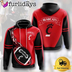 NCAA Cincinnati Bearcats Usa Football Logo 3D Hoodie