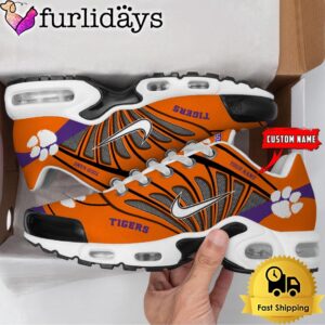 NCAA Clemson Tigers Sport Football Logo Custom Air Max Plus Shoes