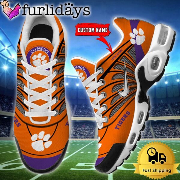 NCAA Clemson Tigers Sport Football Logo Custom Air Max Plus Shoes