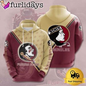 NCAA Florida State Seminoles Logo Team 3D Hoodie