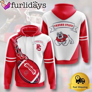 NCAA Fresno State Bulldogs Football Logo Team 3D Hoodie