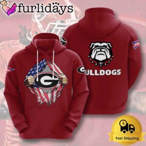 NCAA Georgia Bulldogs American Flag 3D Hoodie