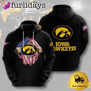 NCAA Iowa Hawkeyes American Flag 3D…