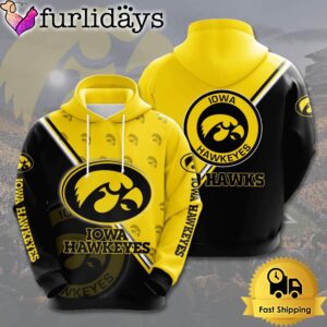 NCAA Iowa Hawkeyes Football Go Hawks 3D Hoodie