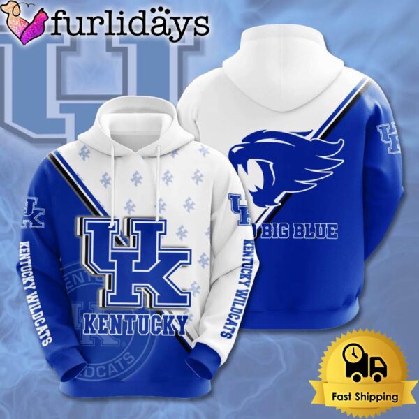 NCAA Kentucky Wildcats Logo Team 3D Hoodie