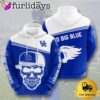 NCAA Kentucky Wildcats Skull Football 3D Hoodie