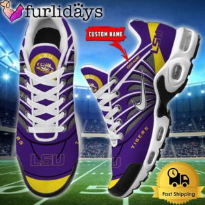 NCAA LSU Tigers Sport Football Logo Custom Air Max Plus Shoes