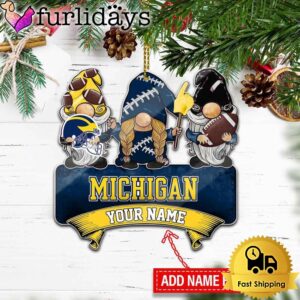 NCAA Michigan Wolverines Custom Gnome Christmas…