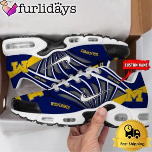 NCAA Michigan Wolverines Sport Football Logo Custom Air Max Plus Shoes