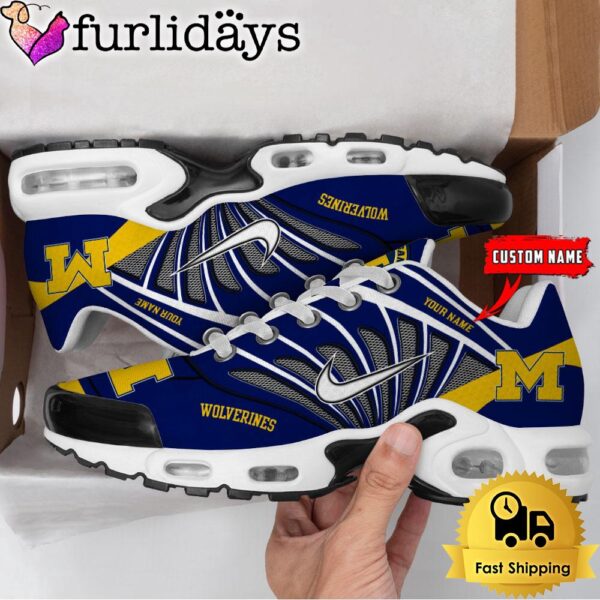 NCAA Michigan Wolverines Sport Football Logo Custom Air Max Plus Shoes