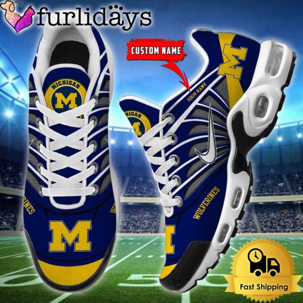 NCAA Michigan Wolverines Sport Football Logo Custom Air Max Plus Shoes