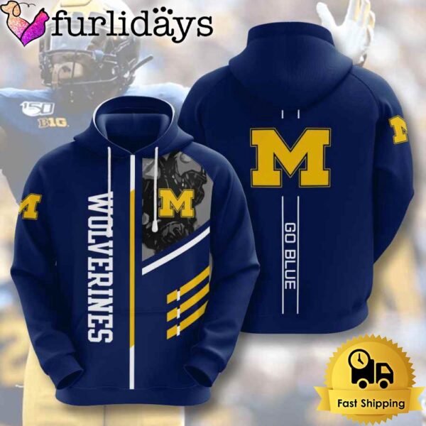 NCAA Michigan Wolverines Usa Go Blue All Over Print Hoodie