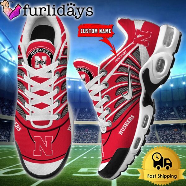 NCAA Nebraska Cornhuskers Sport Football Logo Custom Air Max Plus Shoes