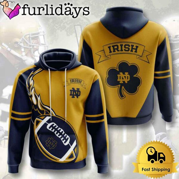 NCAA Notre Dame Fighting Irish Football Logo Team 3D Hoodie