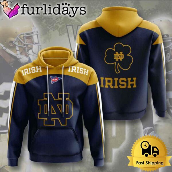 NCAA Notre Dame Fighting Irish Logo Team 3D Hoodie