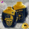 NCAA Notre Dame Fighting Irish Skull Football 3D Hoodie