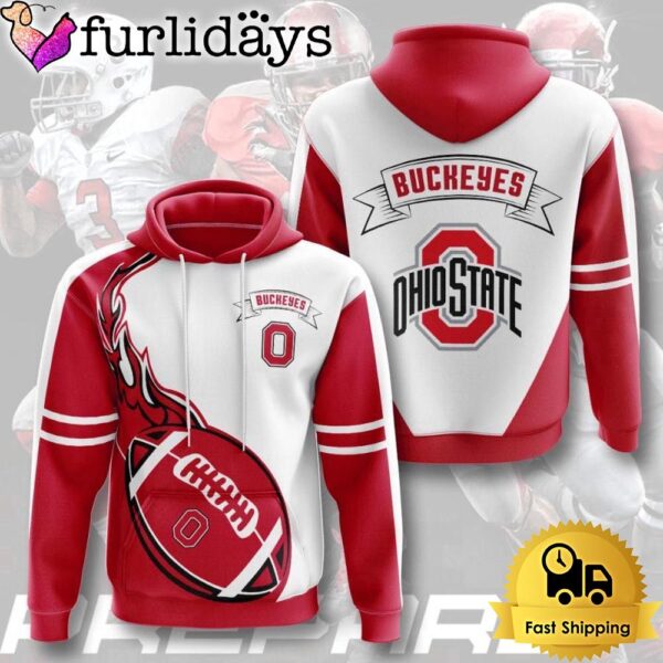 NCAA Ohio State Buckeyes Football Logo 3D Hoodie