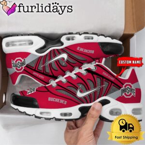 NCAA Ohio State Buckeyes Sport Football Logo Custom Air Max Plus Shoes