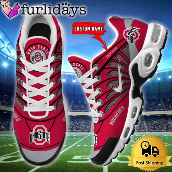 NCAA Ohio State Buckeyes Sport Football Logo Custom Air Max Plus Shoes