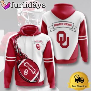 NCAA Oklahoma Sooners Football Logo Team 3D Hoodie