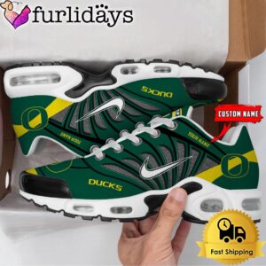 NCAA Oregon Ducks Sport Football Logo Custom Air Max Plus Shoes