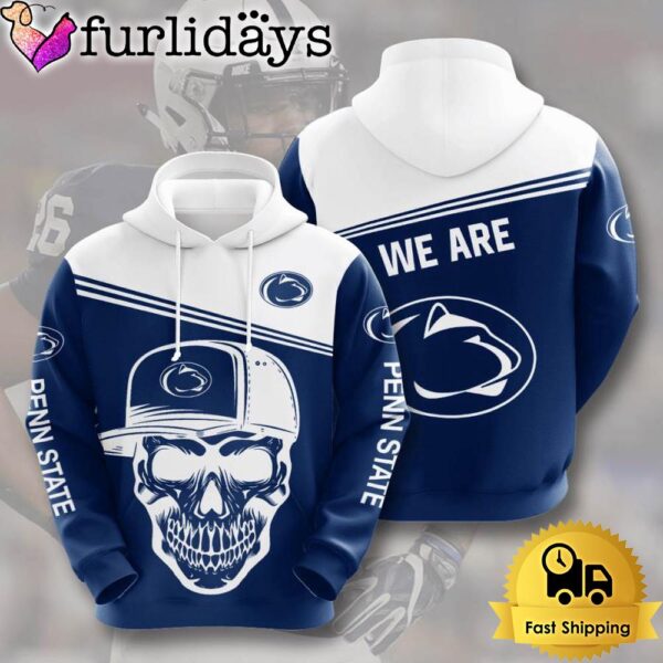 NCAA Penn State Nittany Lions Usa Skull Football 3D Hoodie