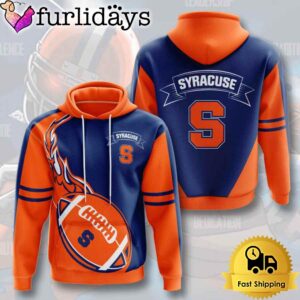 NCAA Syracuse Orange Football Logo Team Go Orange 3D Hoodie