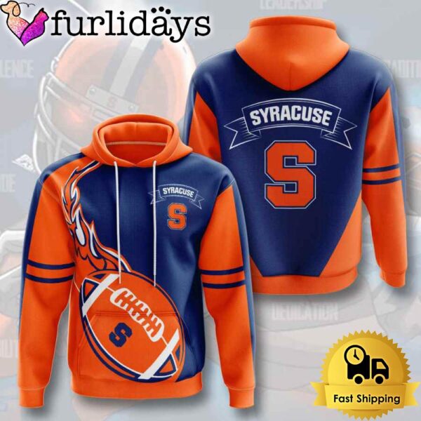 NCAA Syracuse Orange Football Logo Team Go Orange 3D Hoodie